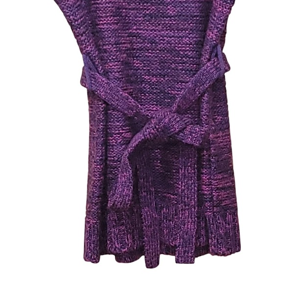 Sweater Project Women's Cowl Neck Cable Knit Tunic Sweater Tie Preppy Y2K 90s XL - Picture 4 of 8